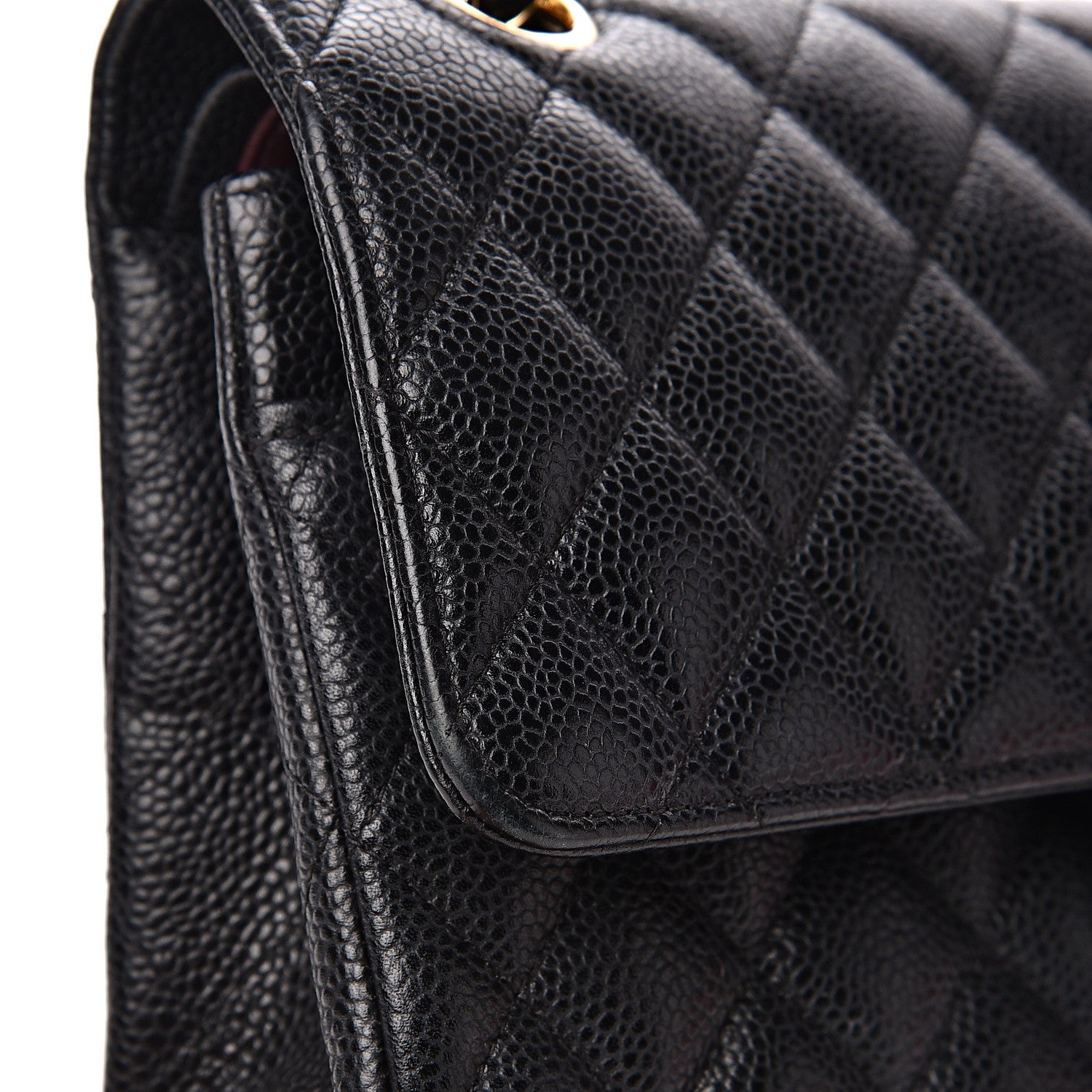 Chanel Caviar Quilted Medium Double Flap Black 11 of 14