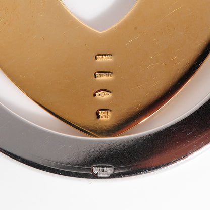 Bulgari BVLGARI Stainless Steel 18K Gold Large Tondo Heart Pendant 4 of 4