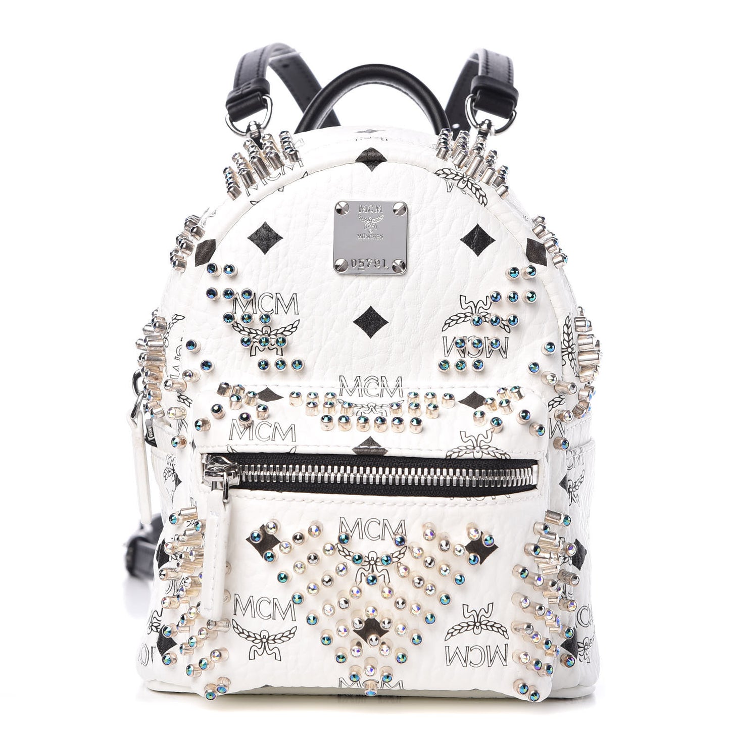 Visetos Stud Mini Stark Backpack White