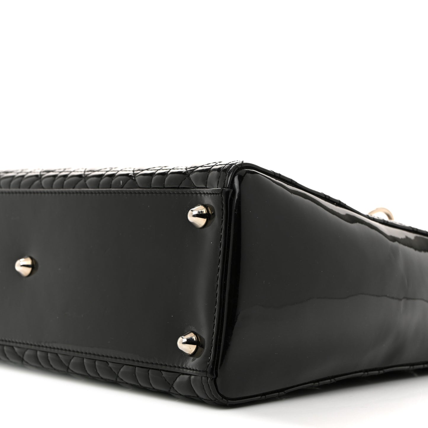 Patent Cannage Large Lady Dior Black