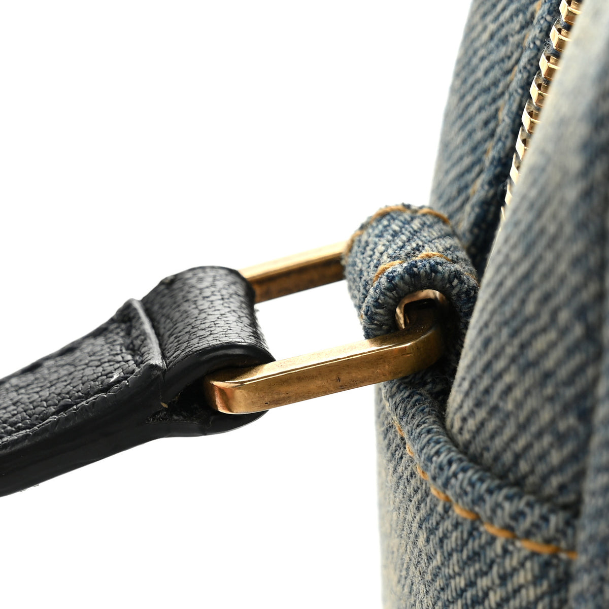 Saint Laurent Denim Matelasse Quilted Summer Embroidered Classic Monogram Camera Bag Blue 11 of 13