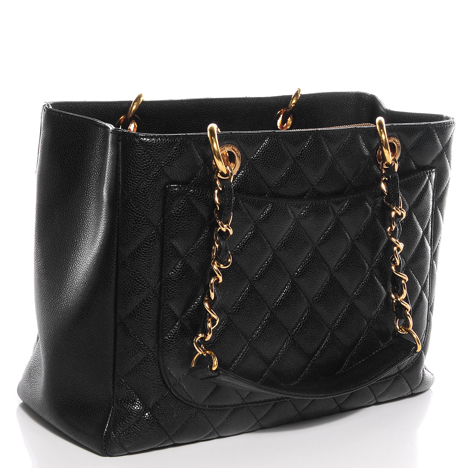 Chanel Caviar Quilted Grand Shopping Tote GST Black 3 of 7