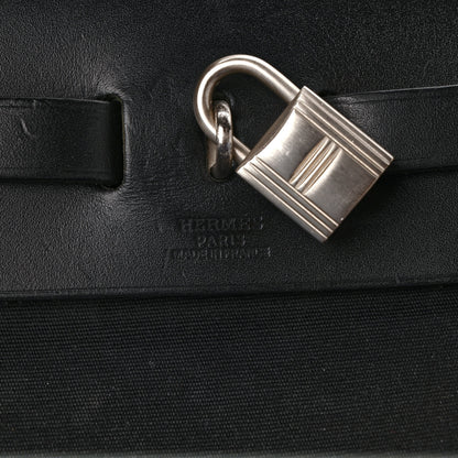 Hermes Toile Vache Calfskin Herbag 30 PM Black 8 of 15