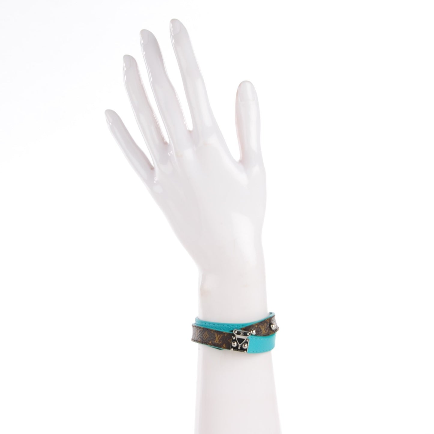 Monogram Lockit Bracelet 17 Turquoise