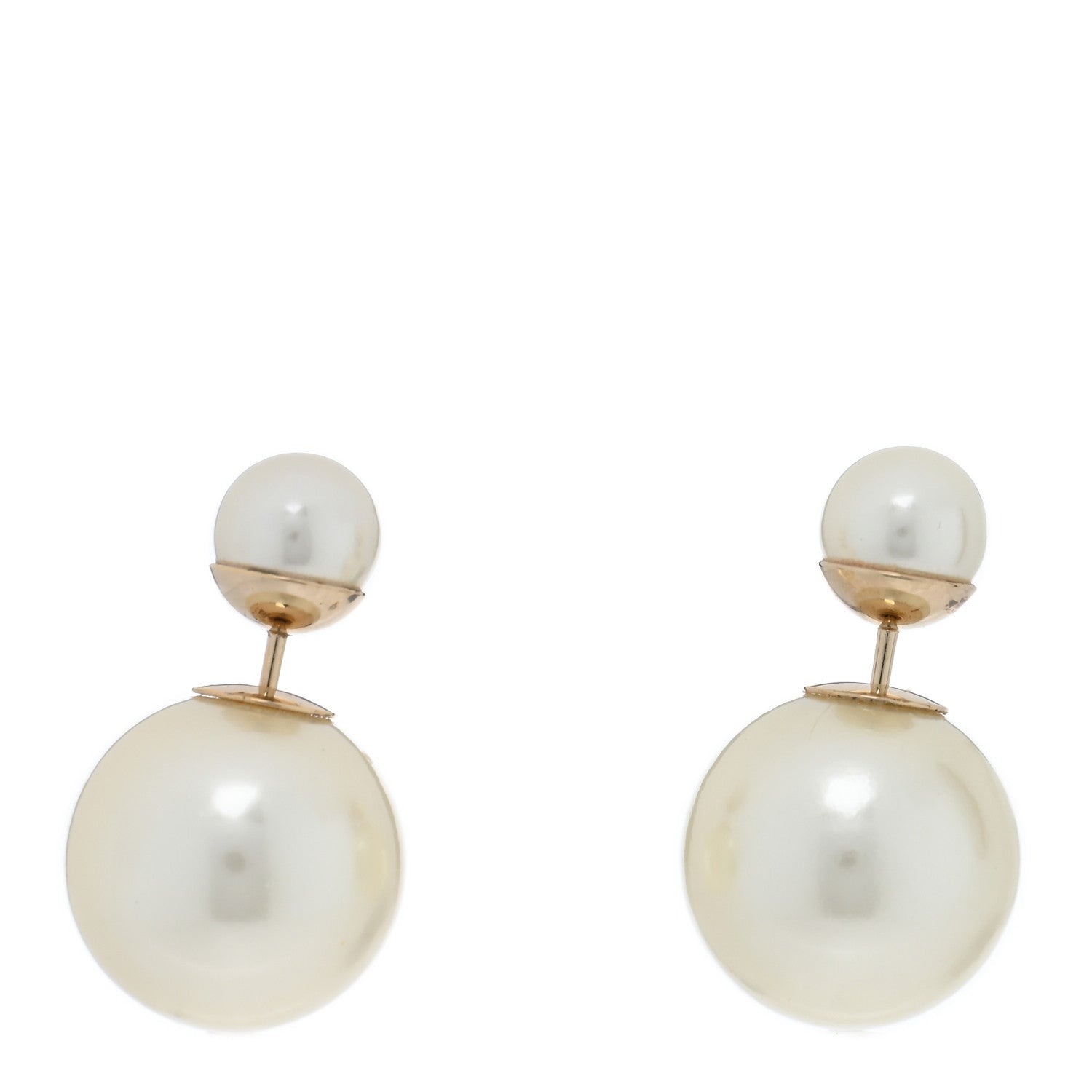 Christian Dior Pearl Mise En Dior Tribal Earrings Gold 1 of 3