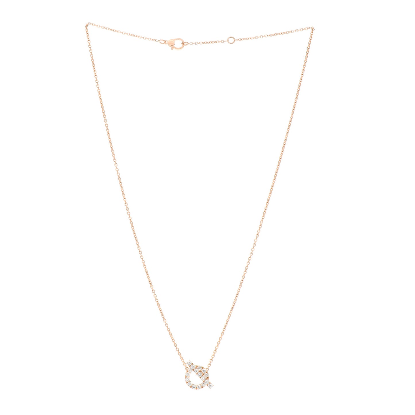 18K Rose Gold Diamond Finesse Pendant Necklace