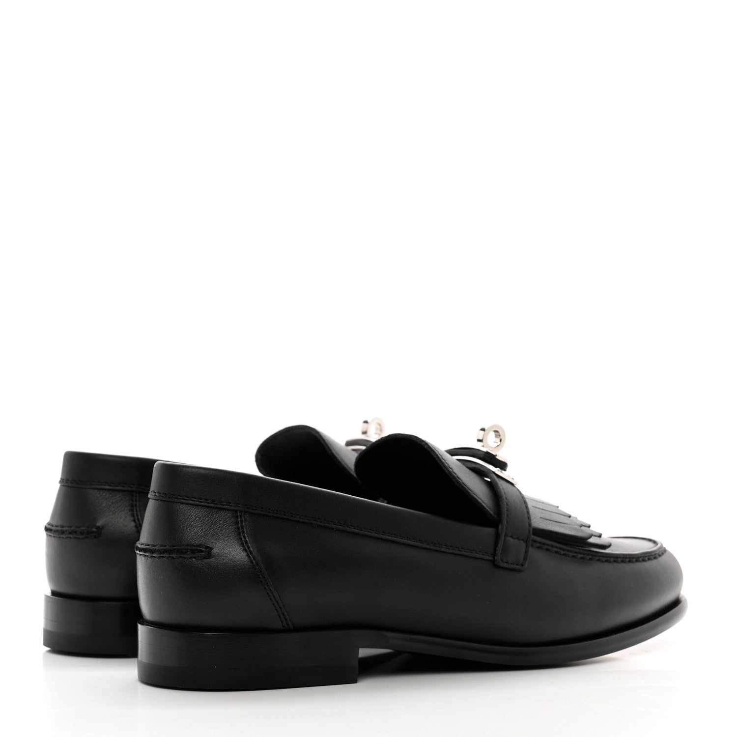 Hermes Calfskin Destin Loafers 36 Black 4 of 9
