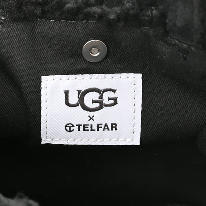 Telfar X UGG Suede Shearling Small Shopping Bag Black 6 of 12