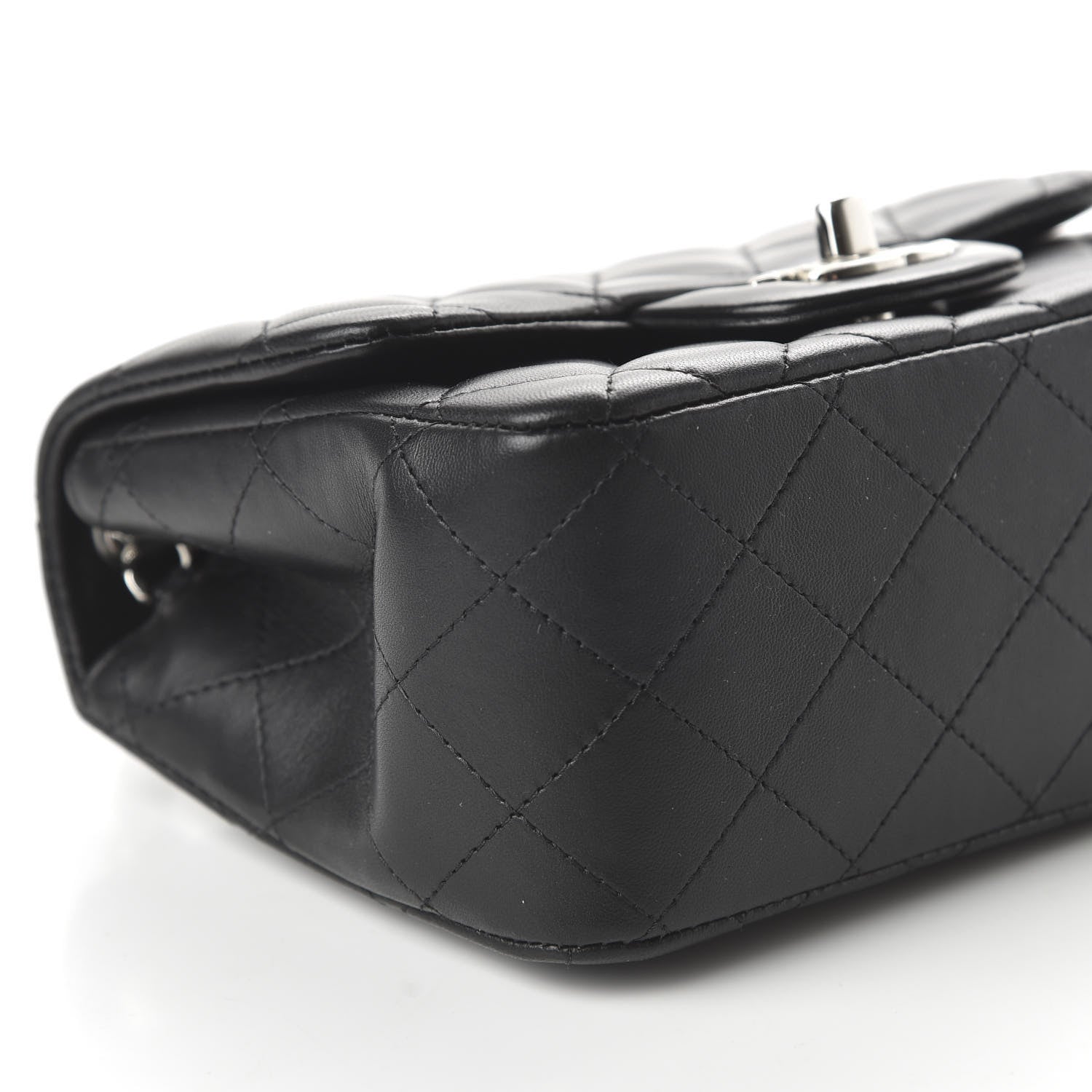 Chanel Lambskin Quilted Mini Square Flap Black 6 of 11