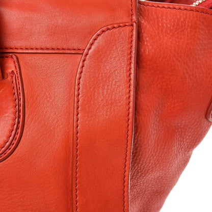 Celine Drummed Calfskin Mini Luggage Vermillion 10 of 15