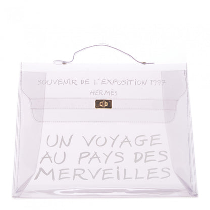 Hermes Vinyl Souvenir De L'Exposition Kelly Transparent 1 of 7