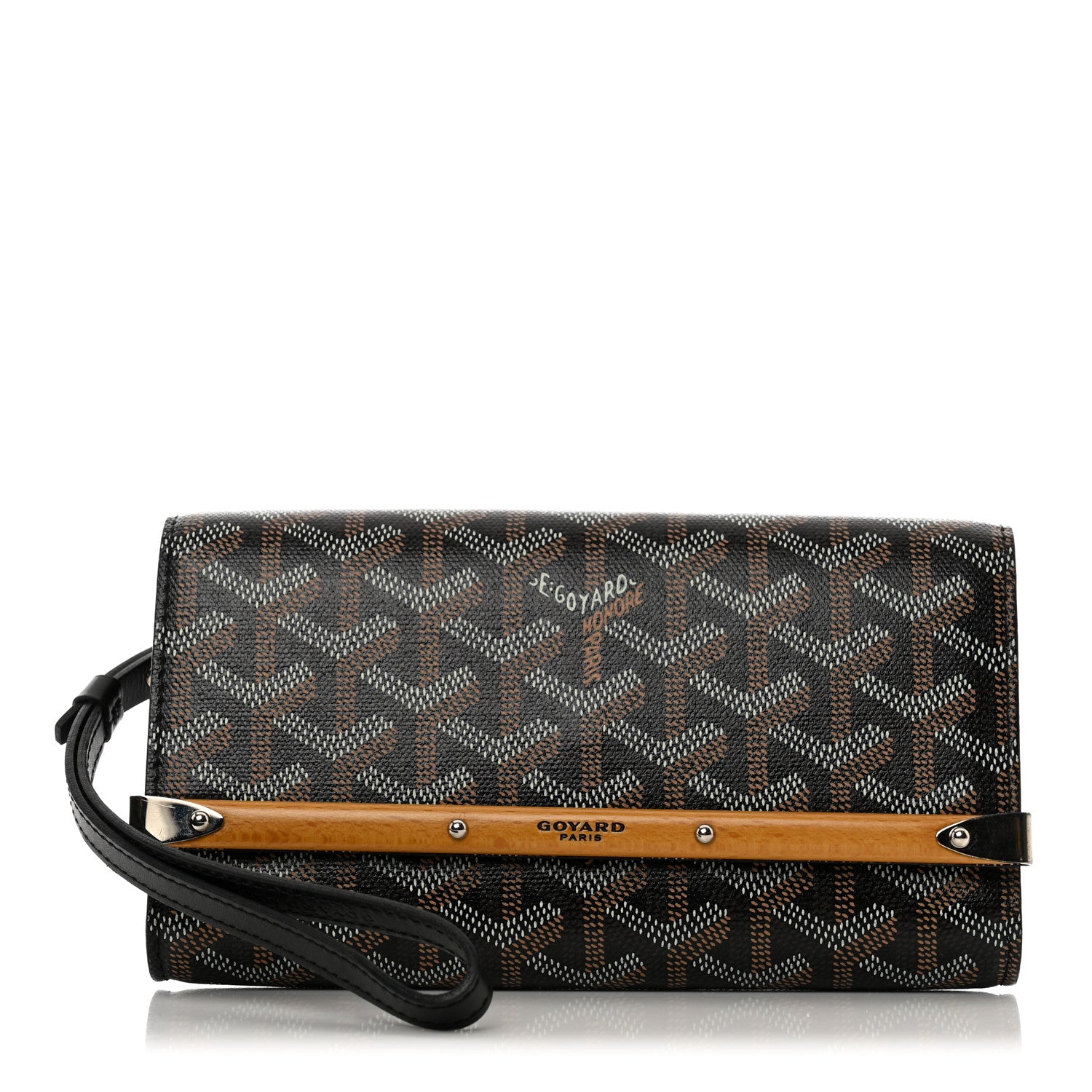 Goyard Goyardine Monte Carlo Bois Clutch Black 1 of 7