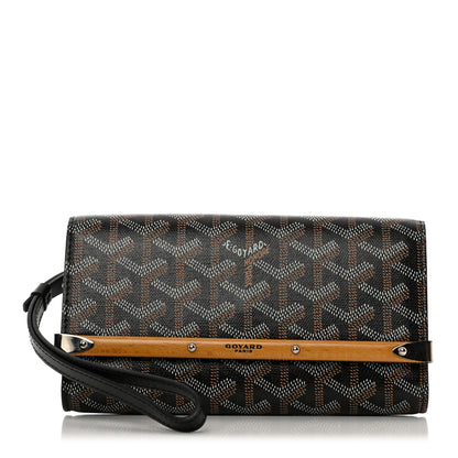Goyard Goyardine Monte Carlo Bois Clutch Black 1 of 7