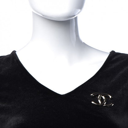 Chanel Metal CC Brooch Light Gold 2 of 5