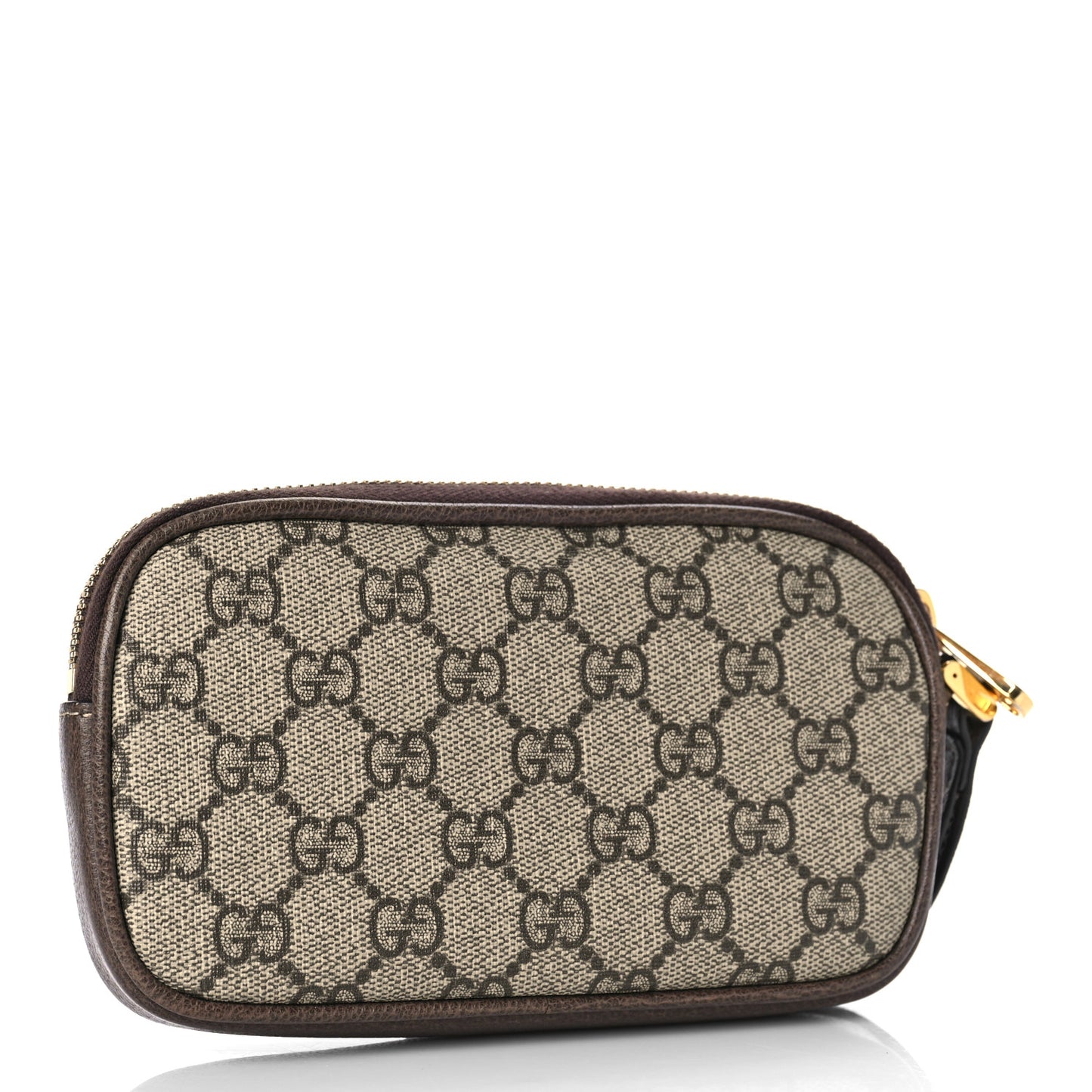 GG Supreme Monogram Ophidia Phone Case Wristlet Brown
