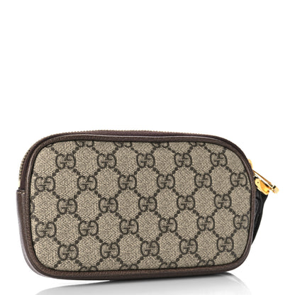 Gucci GG Supreme Monogram Ophidia Phone Case Wristlet Brown 3 of 12