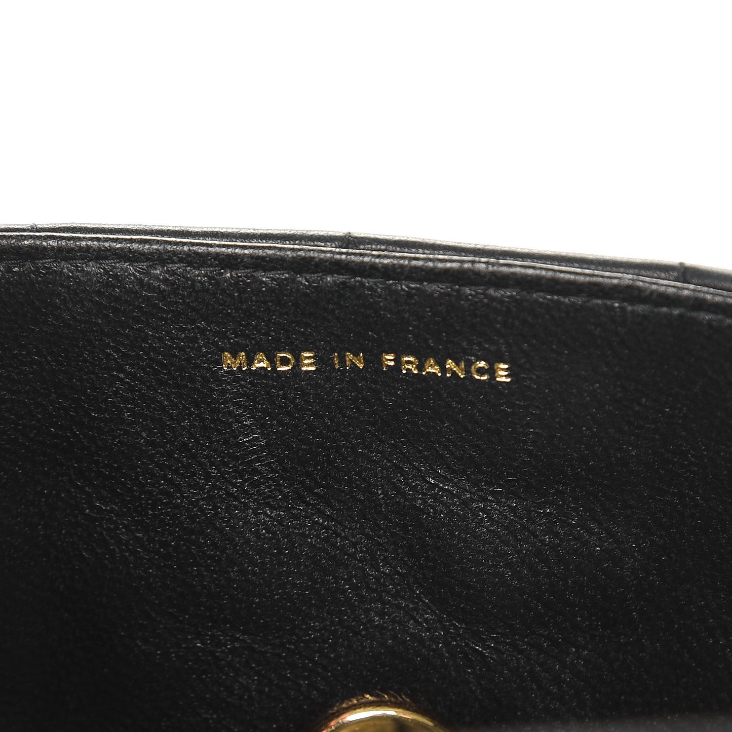 Lambskin East West Chocolate Bar Flap Black