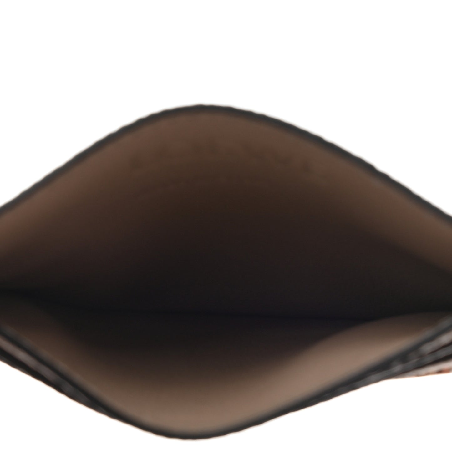 Soft Grained Calfskin Anagram Card Holder Sand