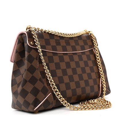 Louis Vuitton Damier Ebene Caissa Clutch Rose Ballerine 3 of 13