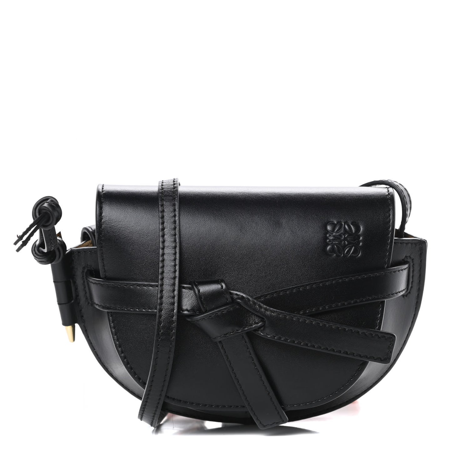 Calfskin Mini Gate Crossbody Bag Black