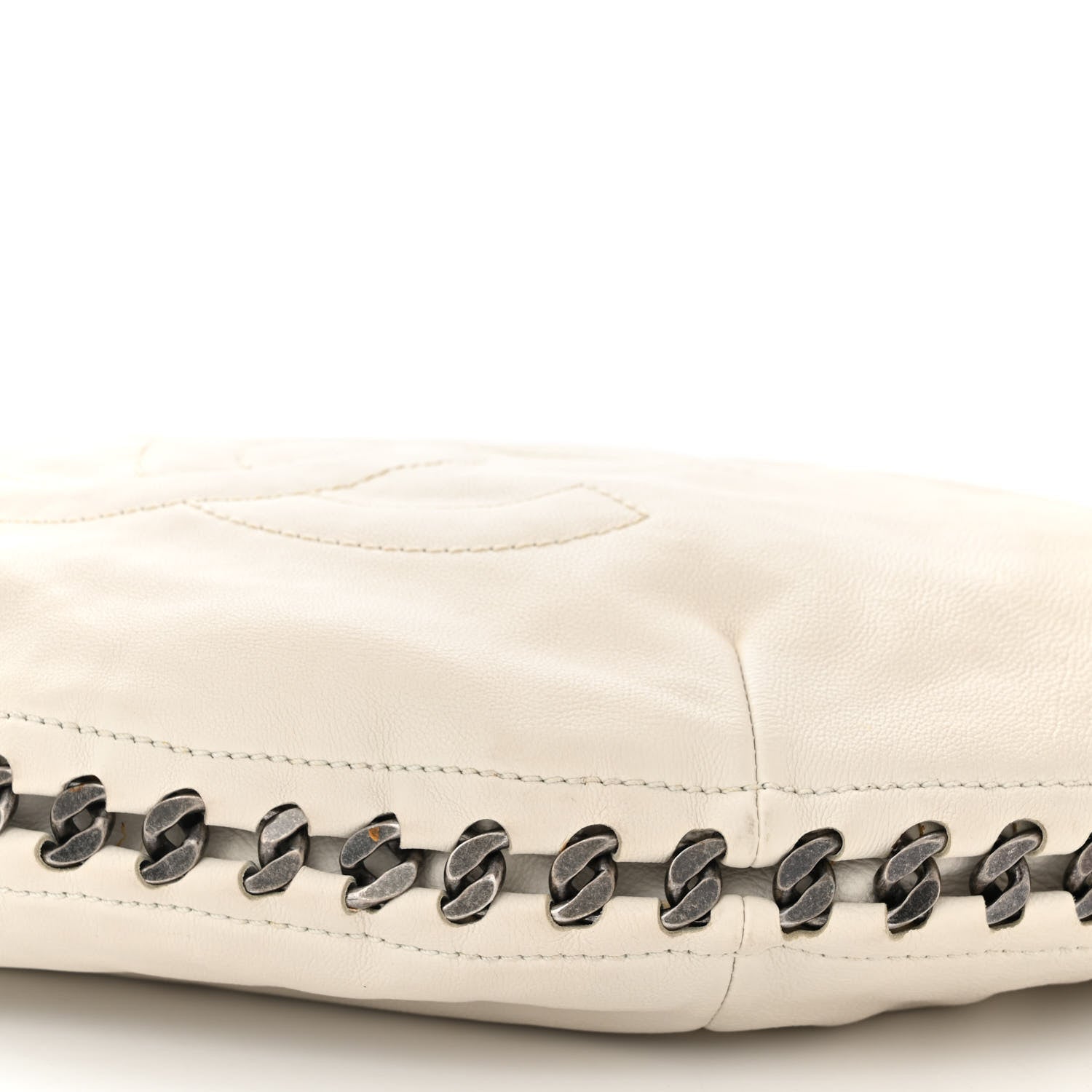 Chanel Calfskin Modern Chain Hobo White 10 of 12