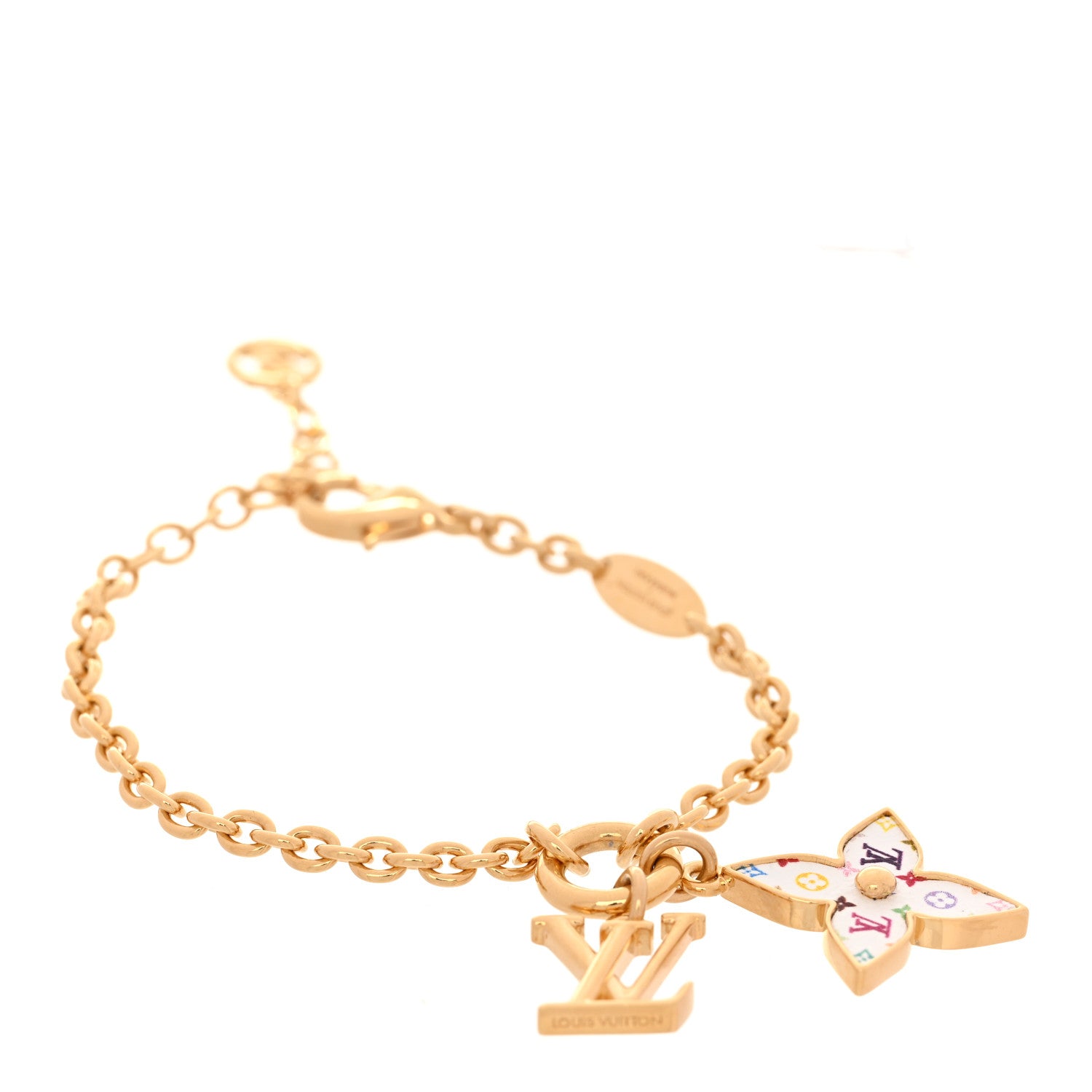 Louis Vuitton LV X TM Monogram Bracelet Gold White 1 of 6