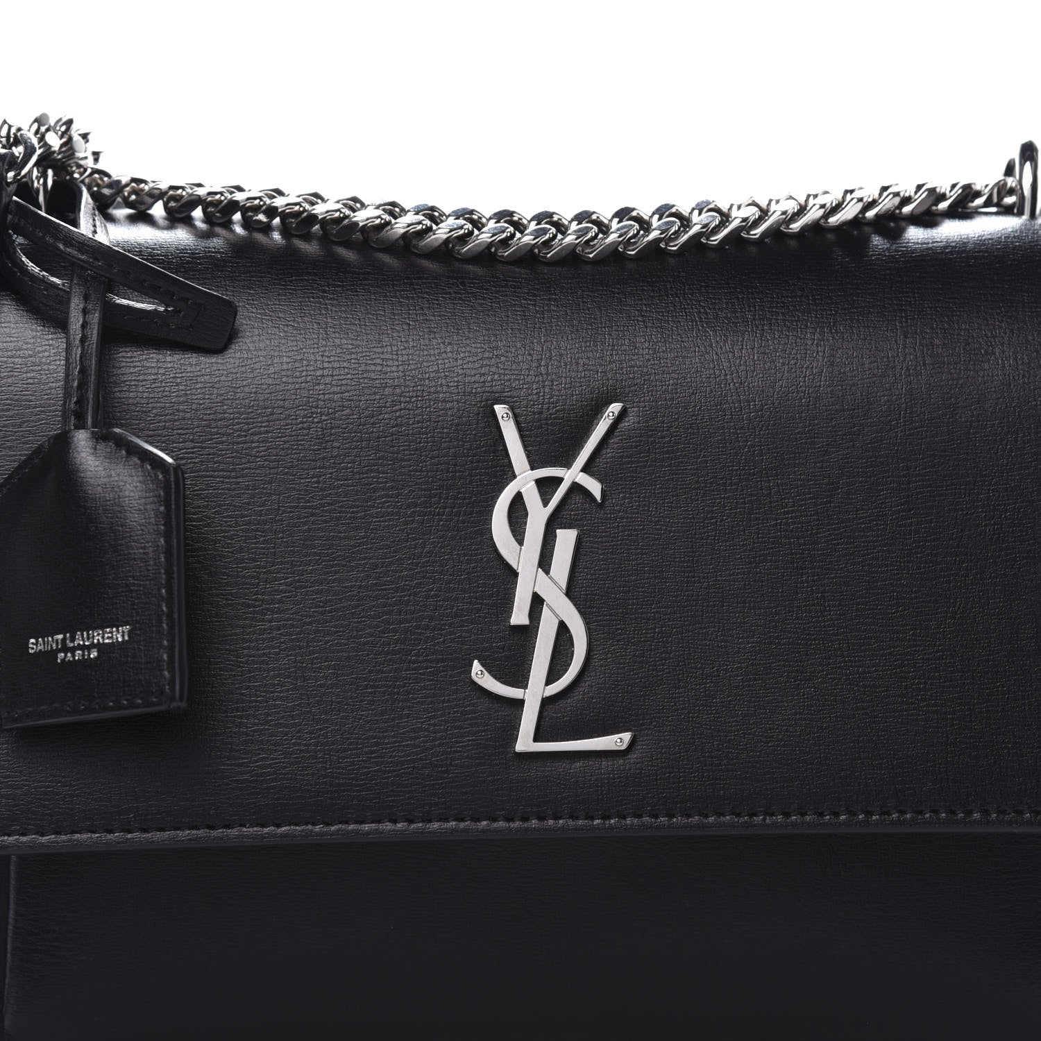 Saint Laurent Calfskin Medium Monogram Sunset Black 9 of 10
