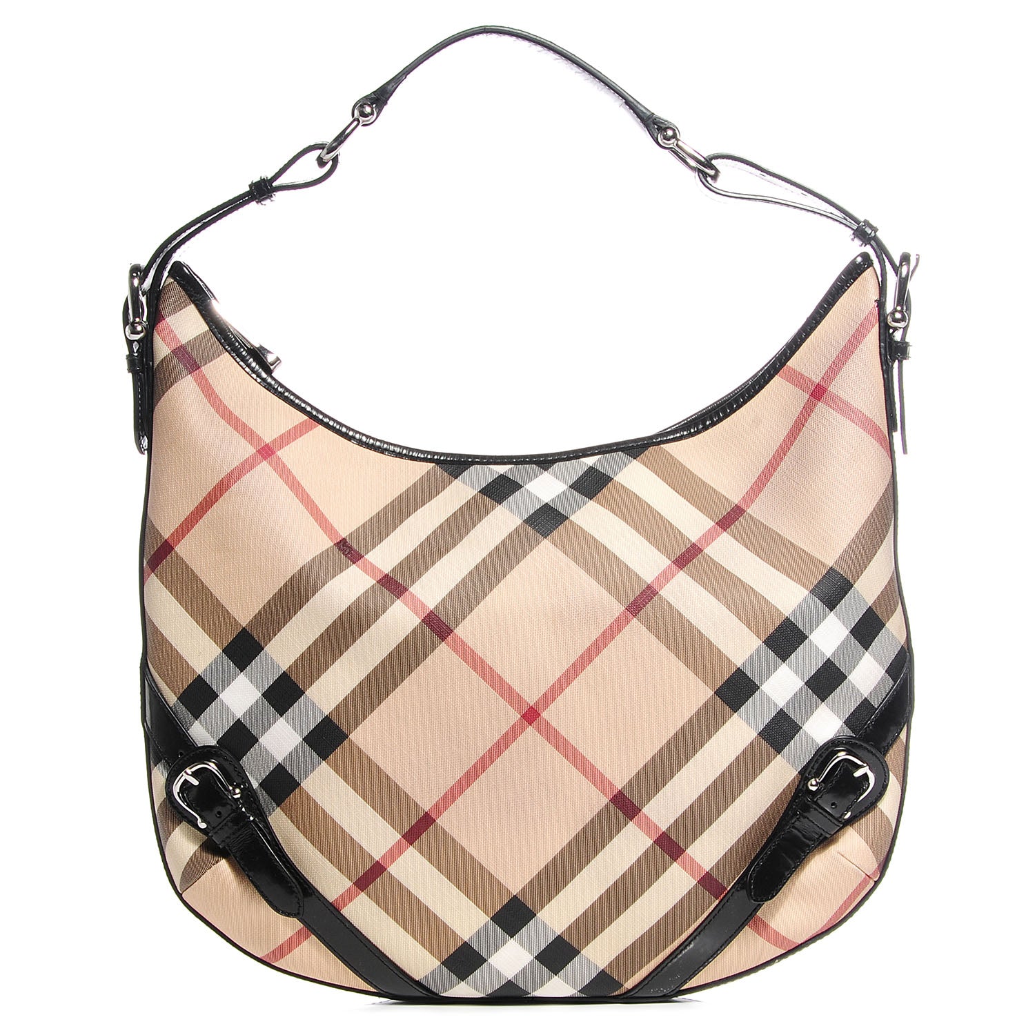 Burberry Supernova Check Large Larkin Hobo Black 1 of 8
