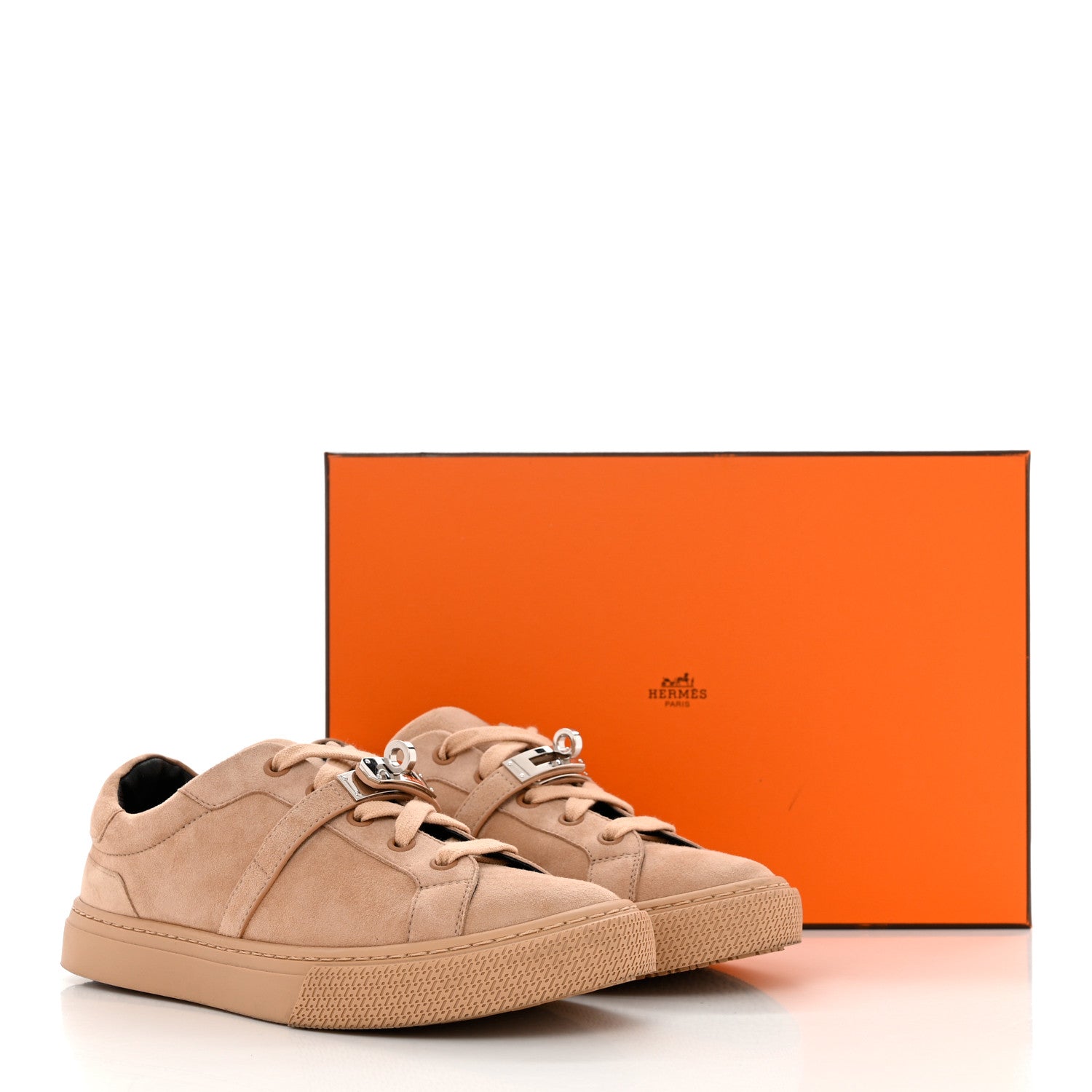 Hermes Suede Day Sneakers 36 Bois De Santal 9 of 9