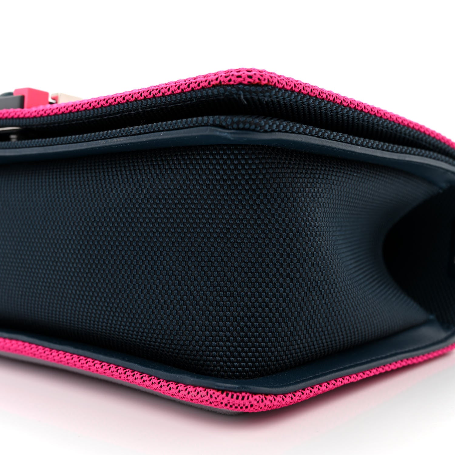 Chanel Canvas Quilted Medium Fluo Boy Flap Dark Navy Fuchsia Grey 10 of 11