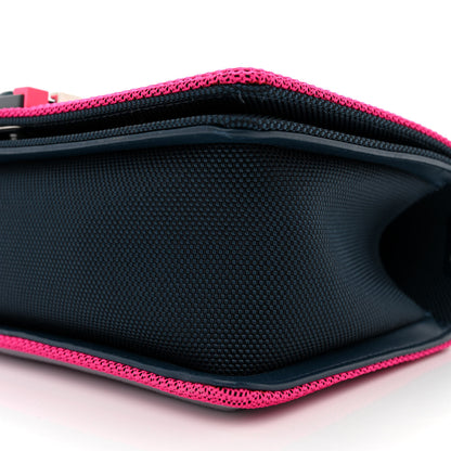 Chanel Canvas Quilted Medium Fluo Boy Flap Dark Navy Fuchsia Grey 10 of 11