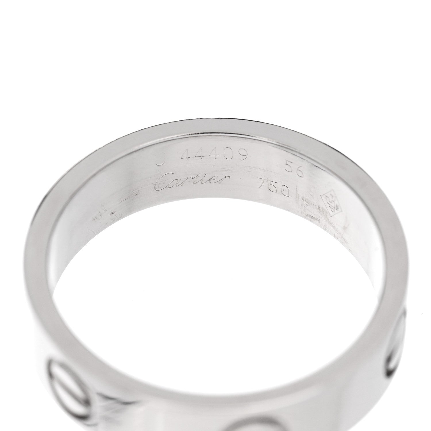 Cartier 18K White Gold 5.5mm LOVE Ring 56 7.5 4 of 4