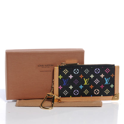 Louis Vuitton Monogram Multicolor Key Pouch Black 5 of 8
