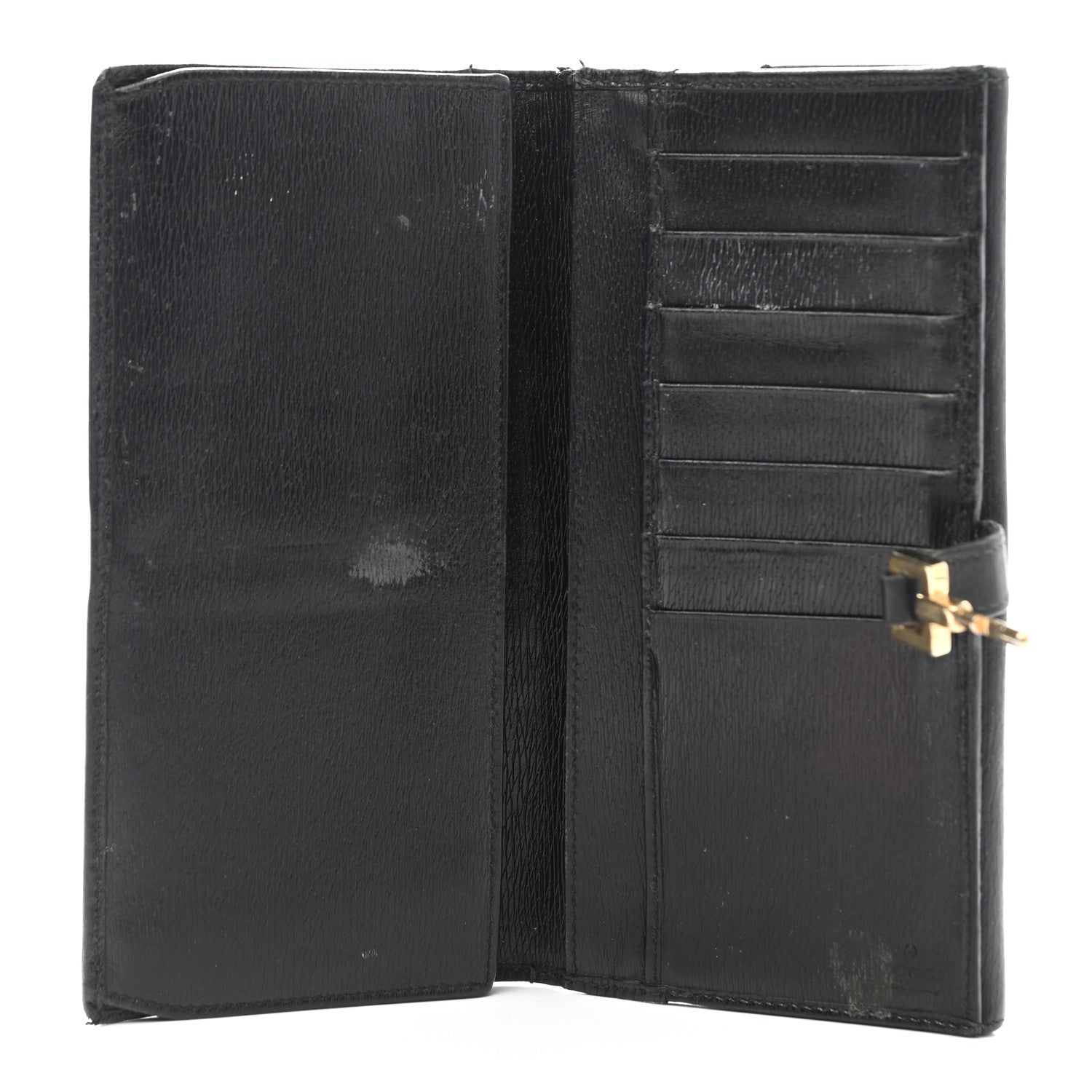 Gucci Calfskin Continental Bardot Wallet Black 5 of 25