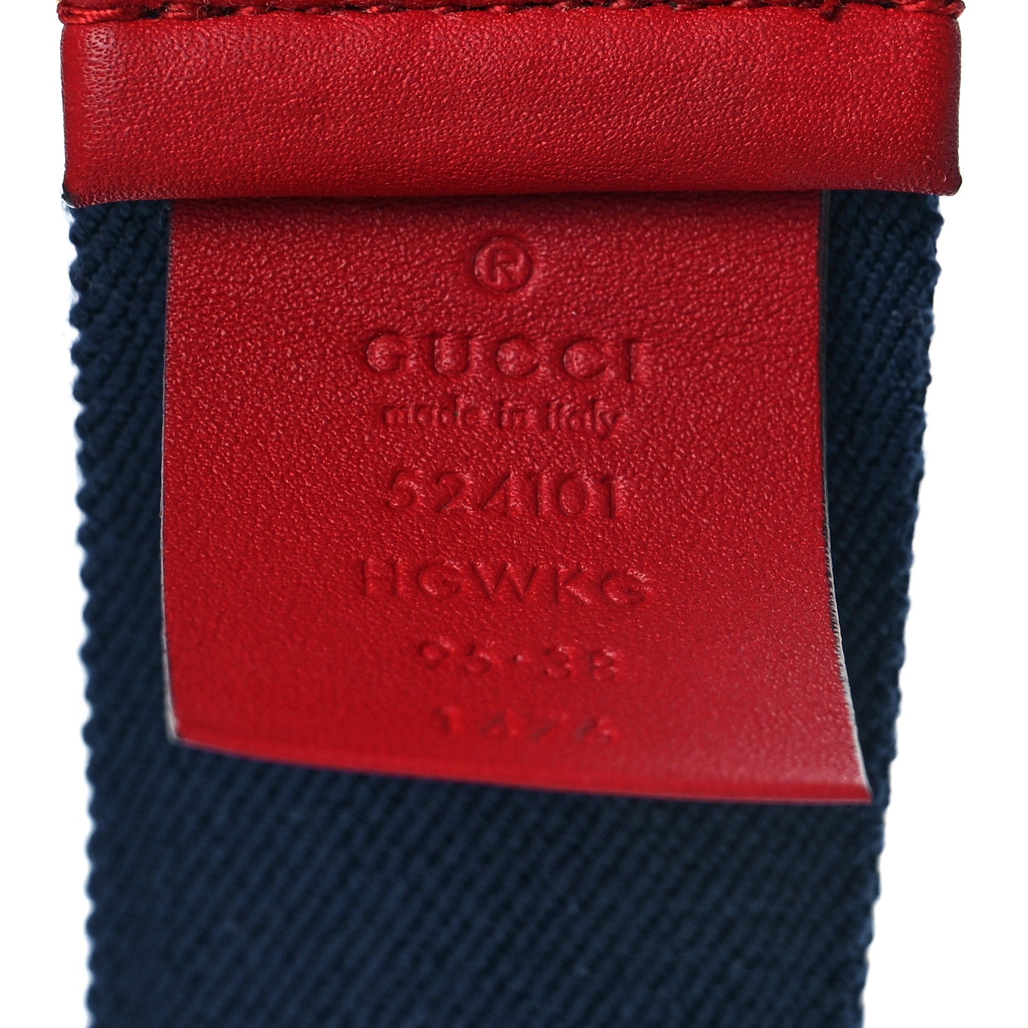 Gucci Canvas Torchon Double G Sylvie Web Belt 95 38 Red White Blue 3 of 3