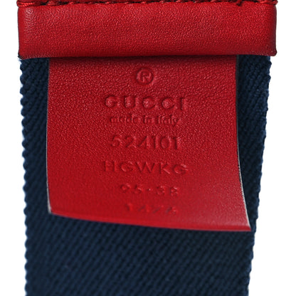 Gucci Canvas Torchon Double G Sylvie Web Belt 95 38 Red White Blue 3 of 3