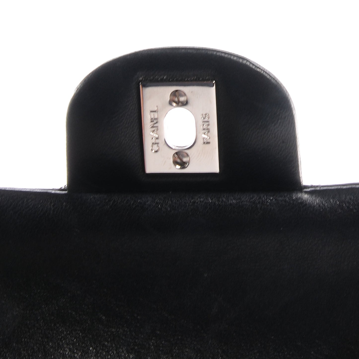 Lambskin Medium Double Flap Black