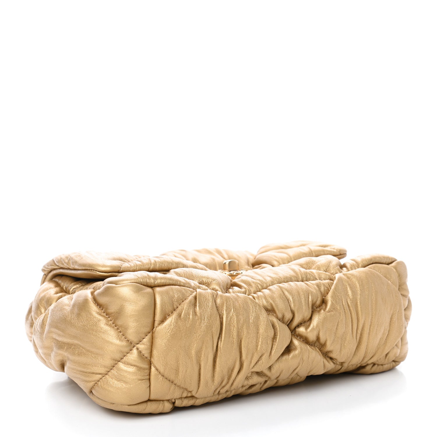 Chanel Iridescent Lambskin Quilted Medium Chanel 19 Flap Golden 3 of 4