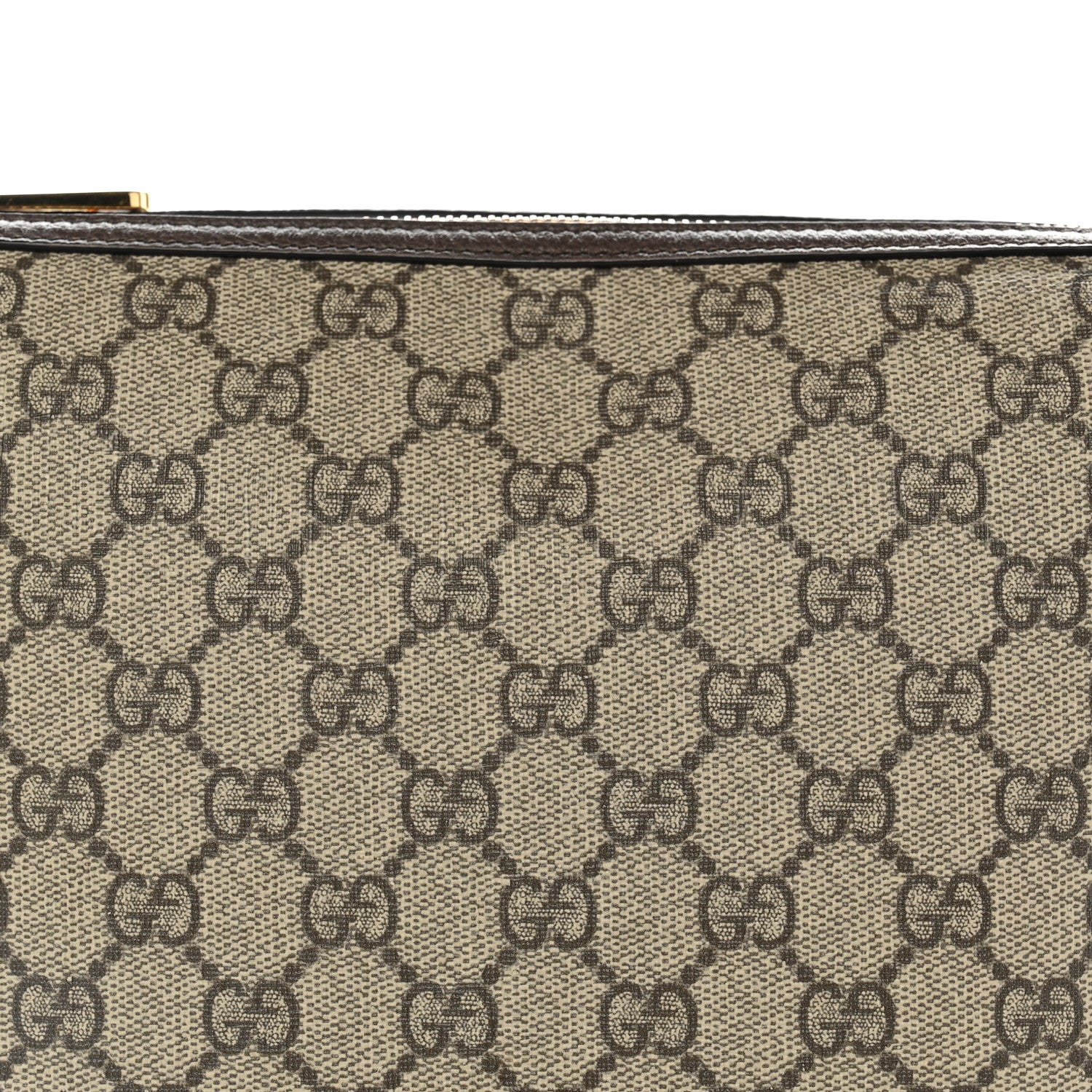 Gucci GG Supreme Monogram Textured Calfskin Web Super Mini Ophidia Shoulder Bag Beige Ebony New Acero 7 of 9