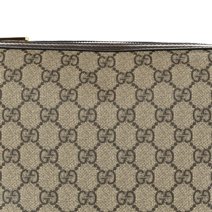 Gucci GG Supreme Monogram Textured Calfskin Web Super Mini Ophidia Shoulder Bag Beige Ebony New Acero 7 of 9