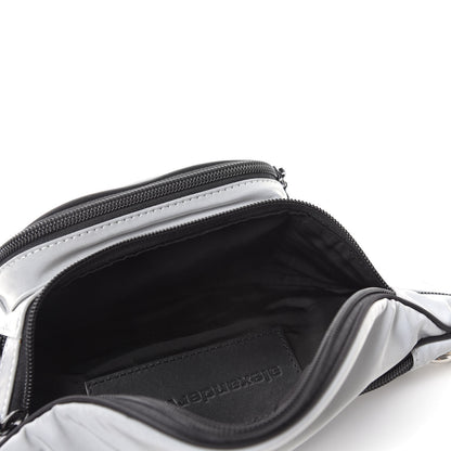 Alexander Wang Nylon Logo Printed Attica Belt Bag Reflective Silver 5 of 9