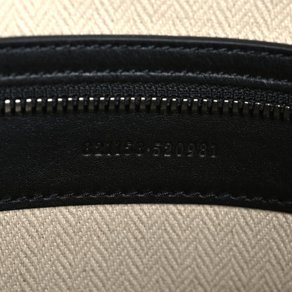 Gucci GG Supreme Monogram Calfskin GG Emblem Large Duffle Bag Black Grey 6 of 9