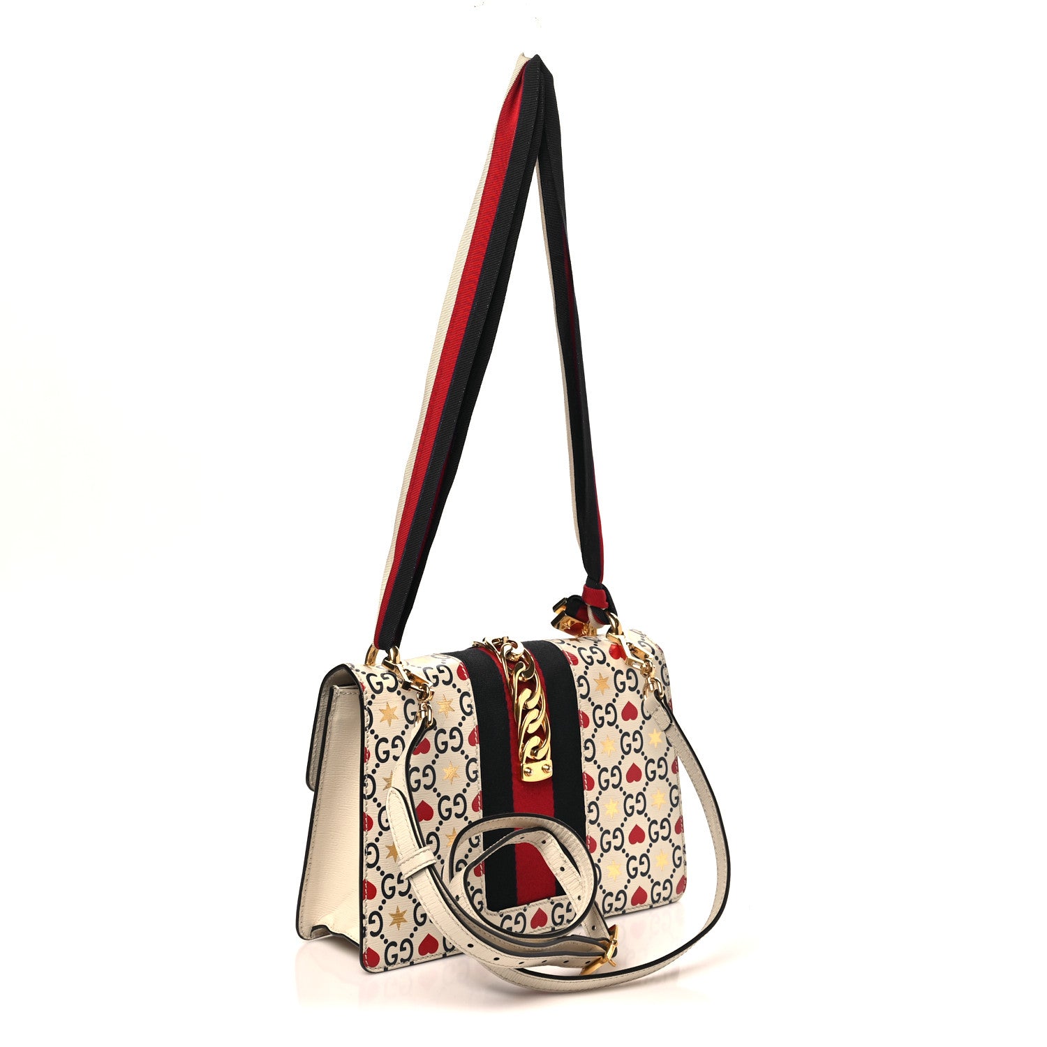 Gucci Calfskin Valentine's Day Exclusive Small Sylvie Top Handle Bag Ivory 3 of 10