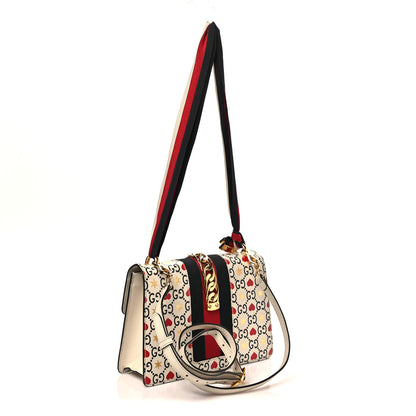 Gucci Calfskin Valentine's Day Exclusive Small Sylvie Top Handle Bag Ivory 3 of 10