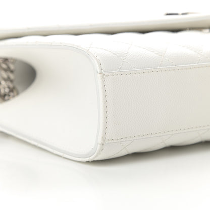 Saint Laurent Grain De Poudre Textured Mixed Matelasse Medium Triquilt Monogram Satchel Blanc Vintage 9 of 21