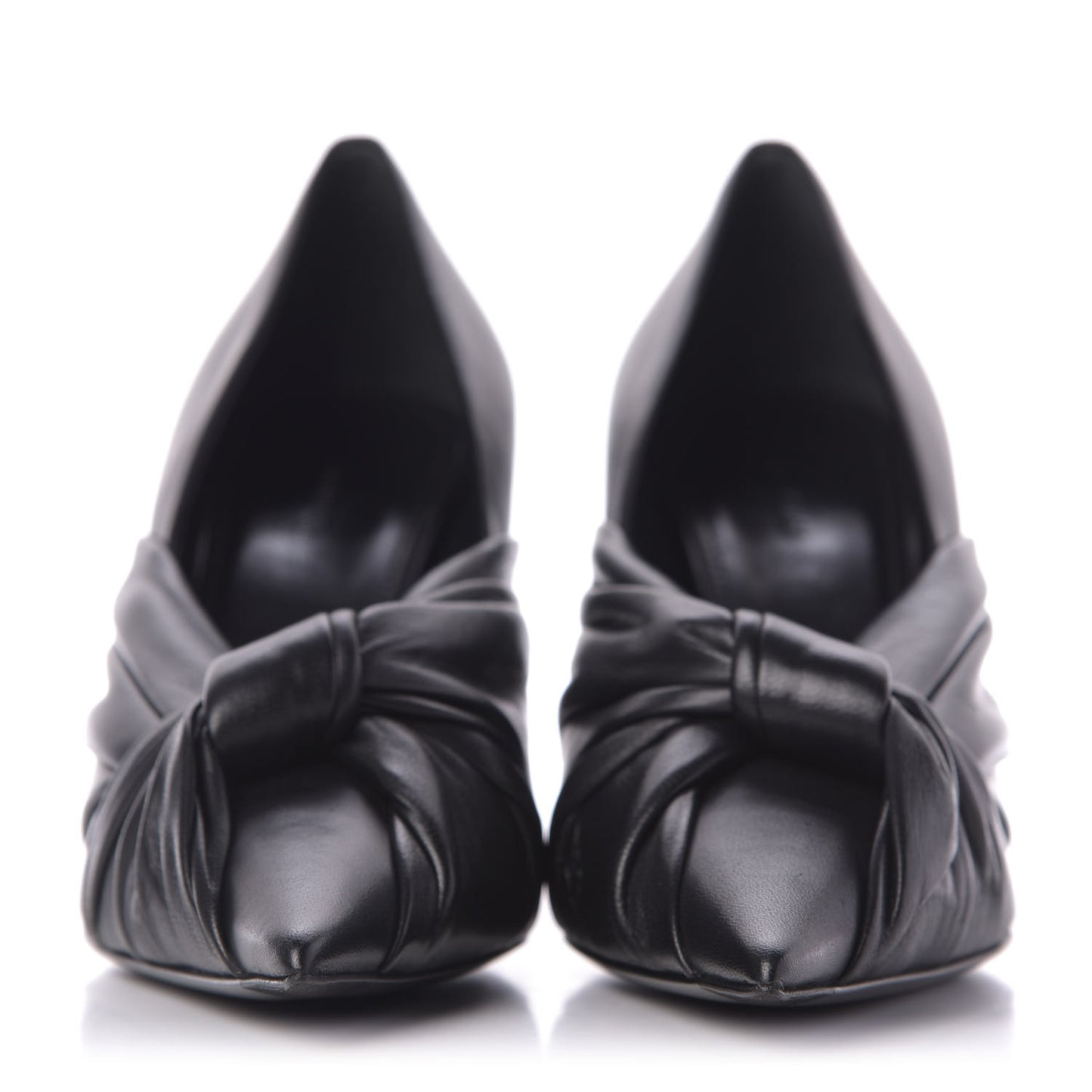 Smooth Nappa Drapy 80mm Pumps 37 Black