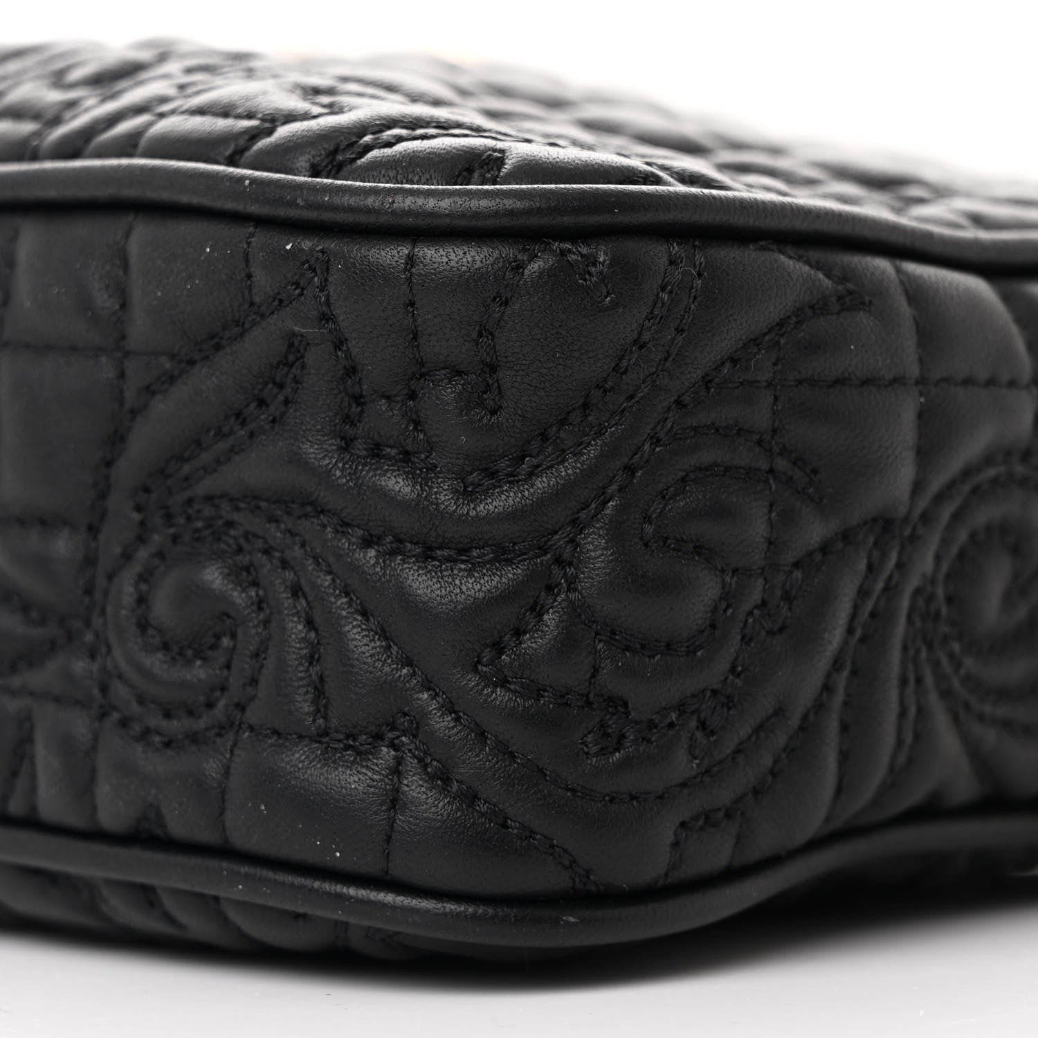 Versace Nappa Barocco Quilted Vanitas Medea Chain Camera Crossbody Black 10 of 10