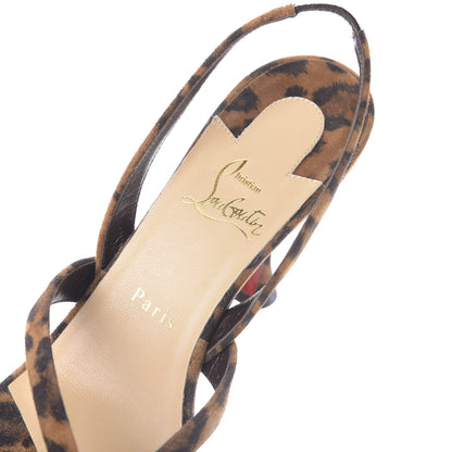 Christian Louboutin Veau Velours Taralita 85 Thong Sandals 40.5 Leo 8 of 10