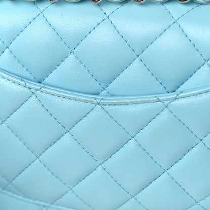 Chanel Lambskin Quilted Mini Rectangular Flap Neon Blue 11 of 15