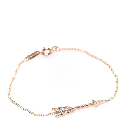 Tiffany 18K Rose Gold Diamond Arrow Bracelet 1 of 6